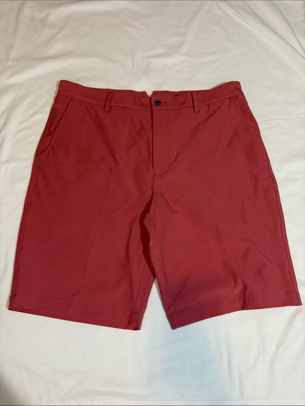 Dunning Golf Salmon Pink Performance Active Golfing Player Fit Shorts 34 Waist